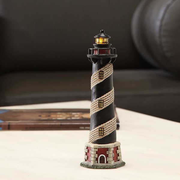 Breakwater Bay 2 Piece Tabletop Lighthouse Statue & Reviews Wayfair